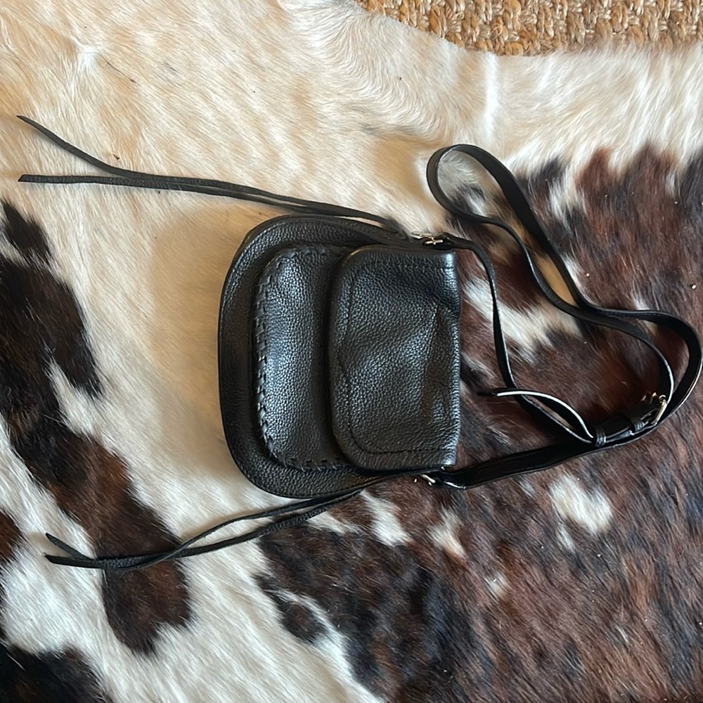 Rebecca Minkoff black leather satchel bag